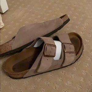 Brown/tan Birkenstock’s.